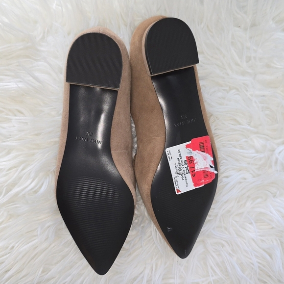 NINE WEST Akeelah Pointy Toe Grometted Leather Slip-on Loafer Flats  Size 5 - Picture 5 of 5